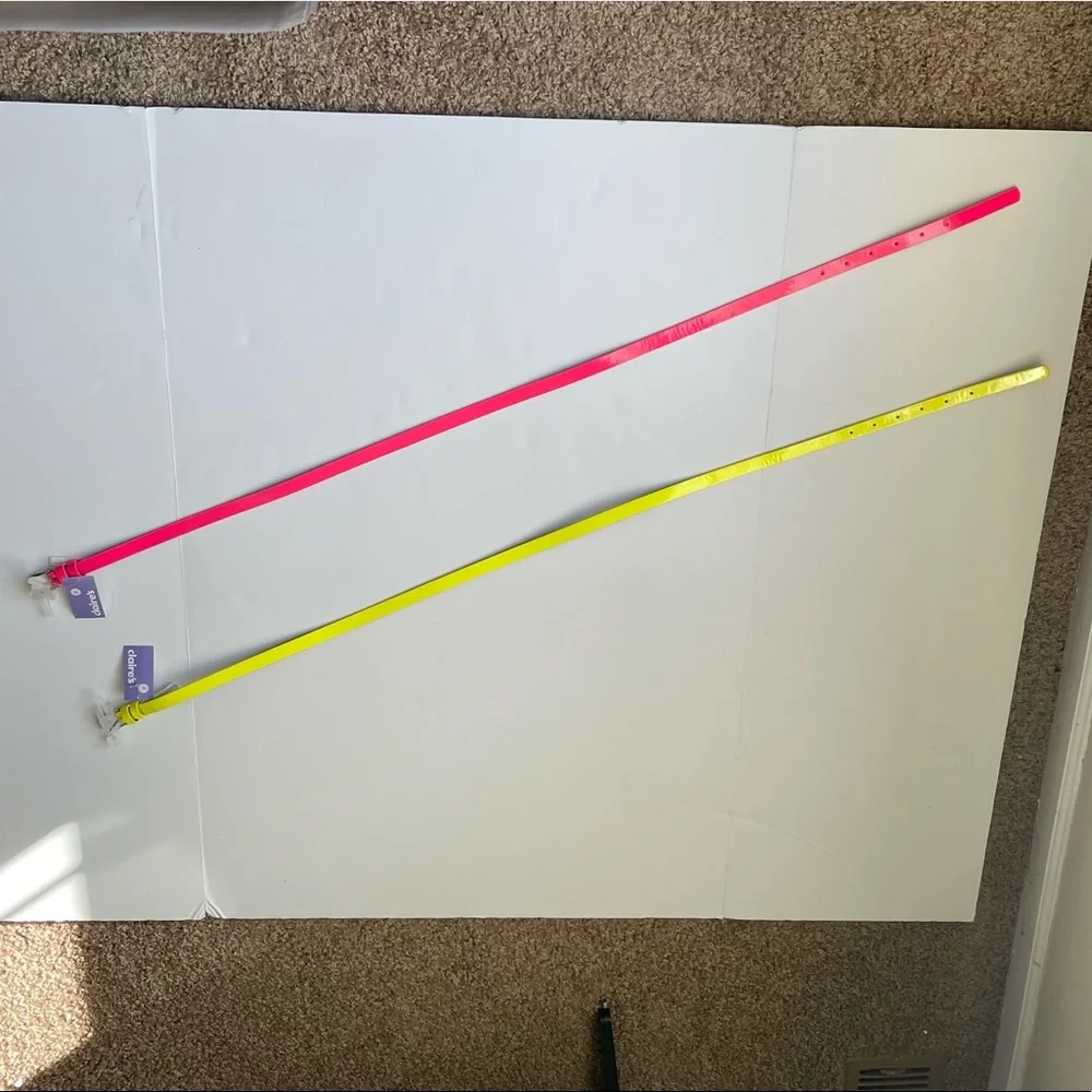 Claire’s Belt Neon Yellow Green and Pink
